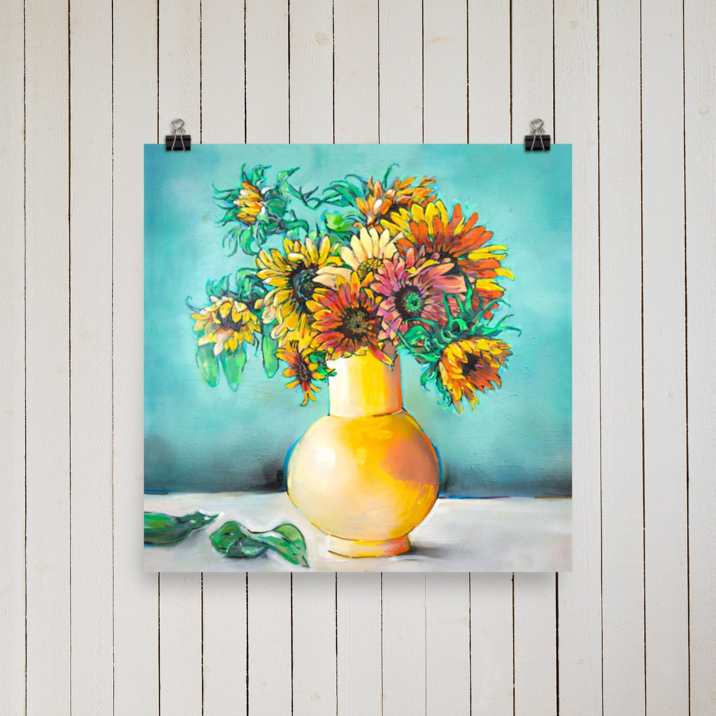 12 x 12 'Sunflowers in Vase' Print