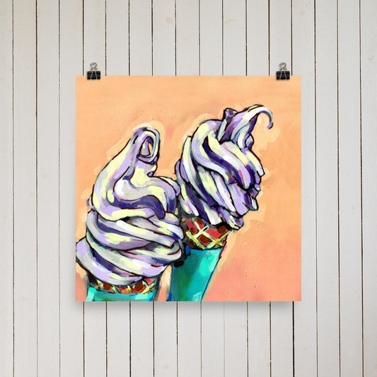 12 x 12 'Lavender Fro Yo' Print