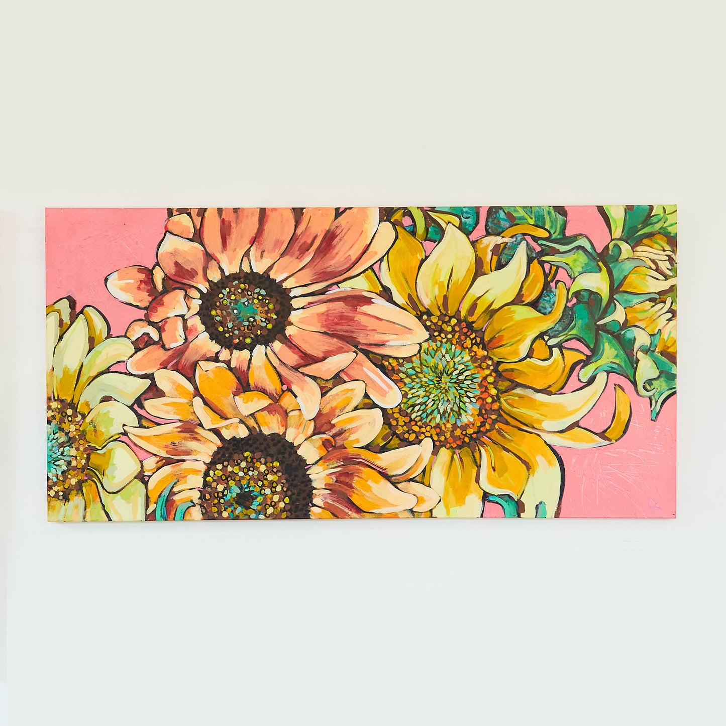Sunflowers on Pink