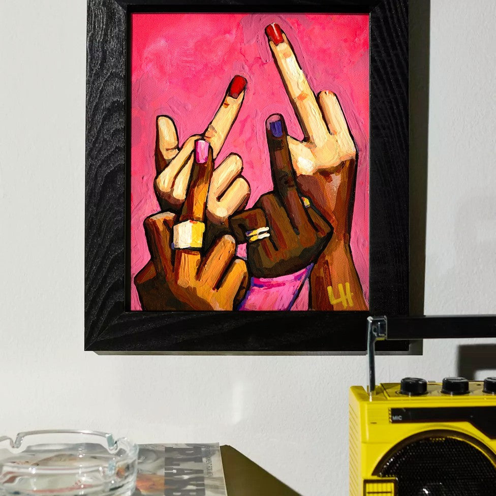 8 x 10 'Middle Fingers Up' Print