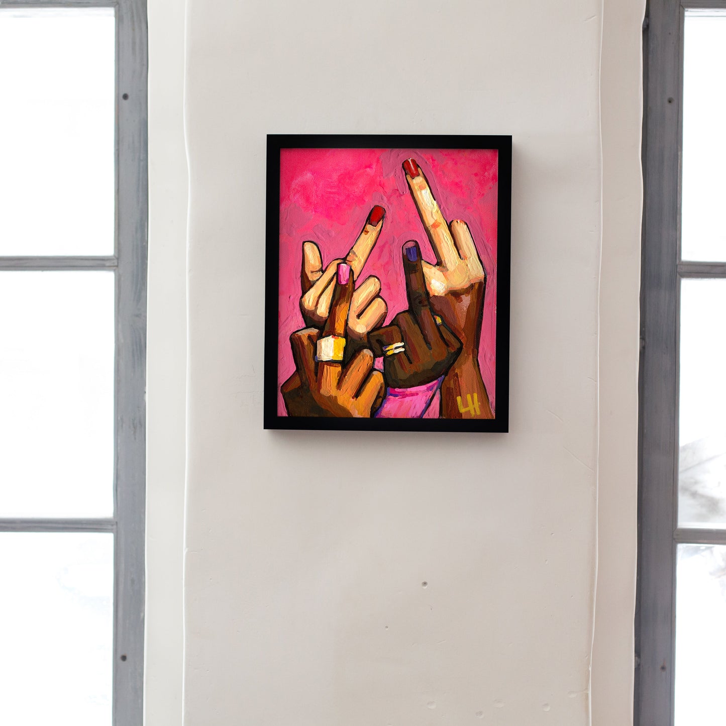 8 x 10 'Middle Fingers Up' Print