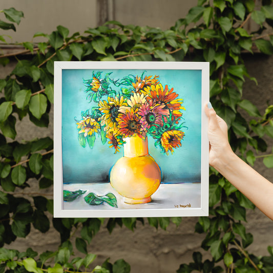12 x 12 'Sunflowers in Vase' Print