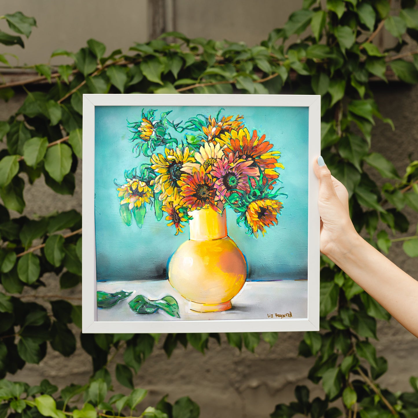 12 x 12 'Sunflowers in Vase' Print