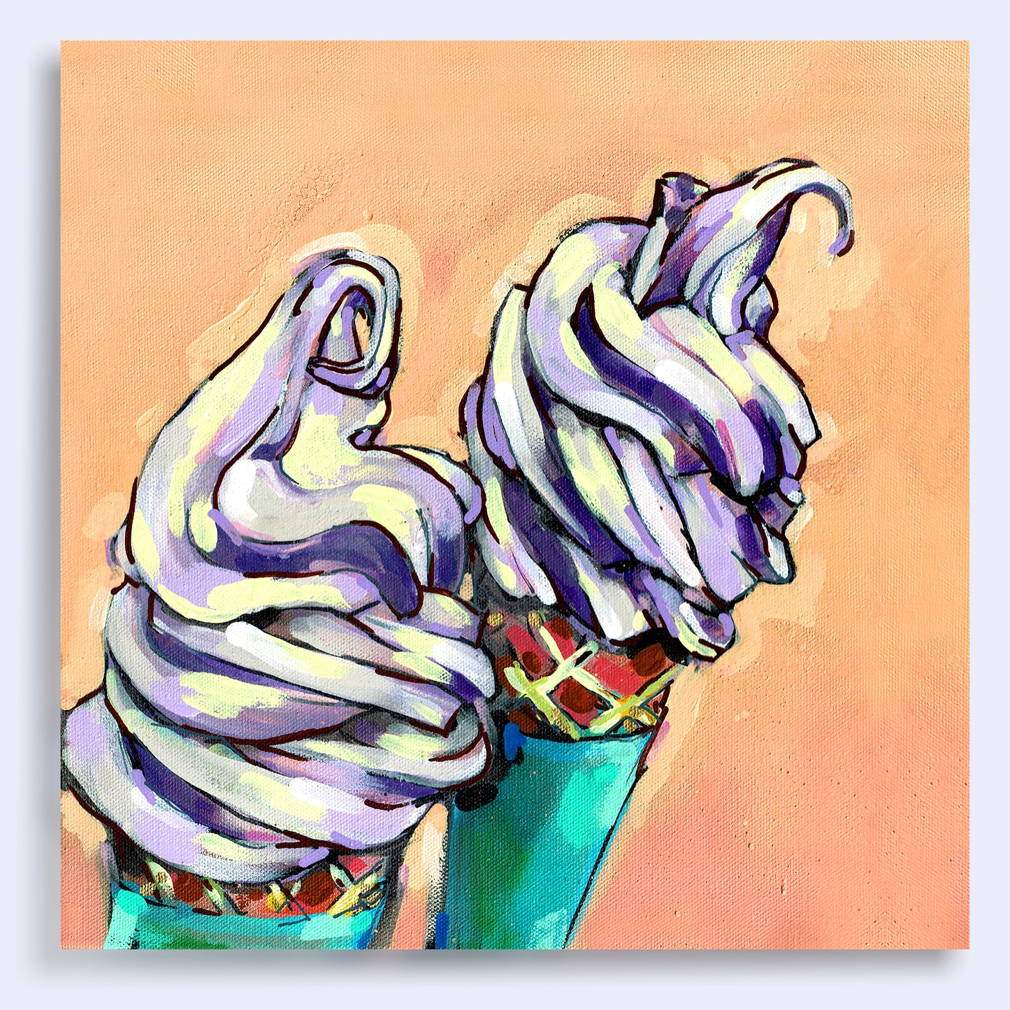 12 x 12 'Lavender Fro Yo' Print