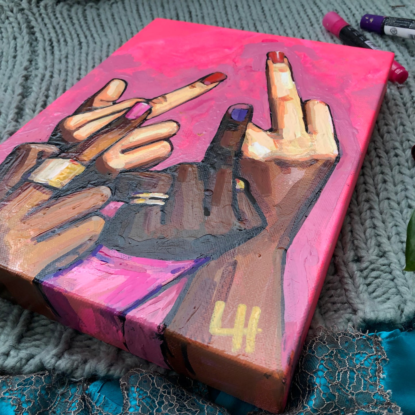 4 Middle Fingers Up
