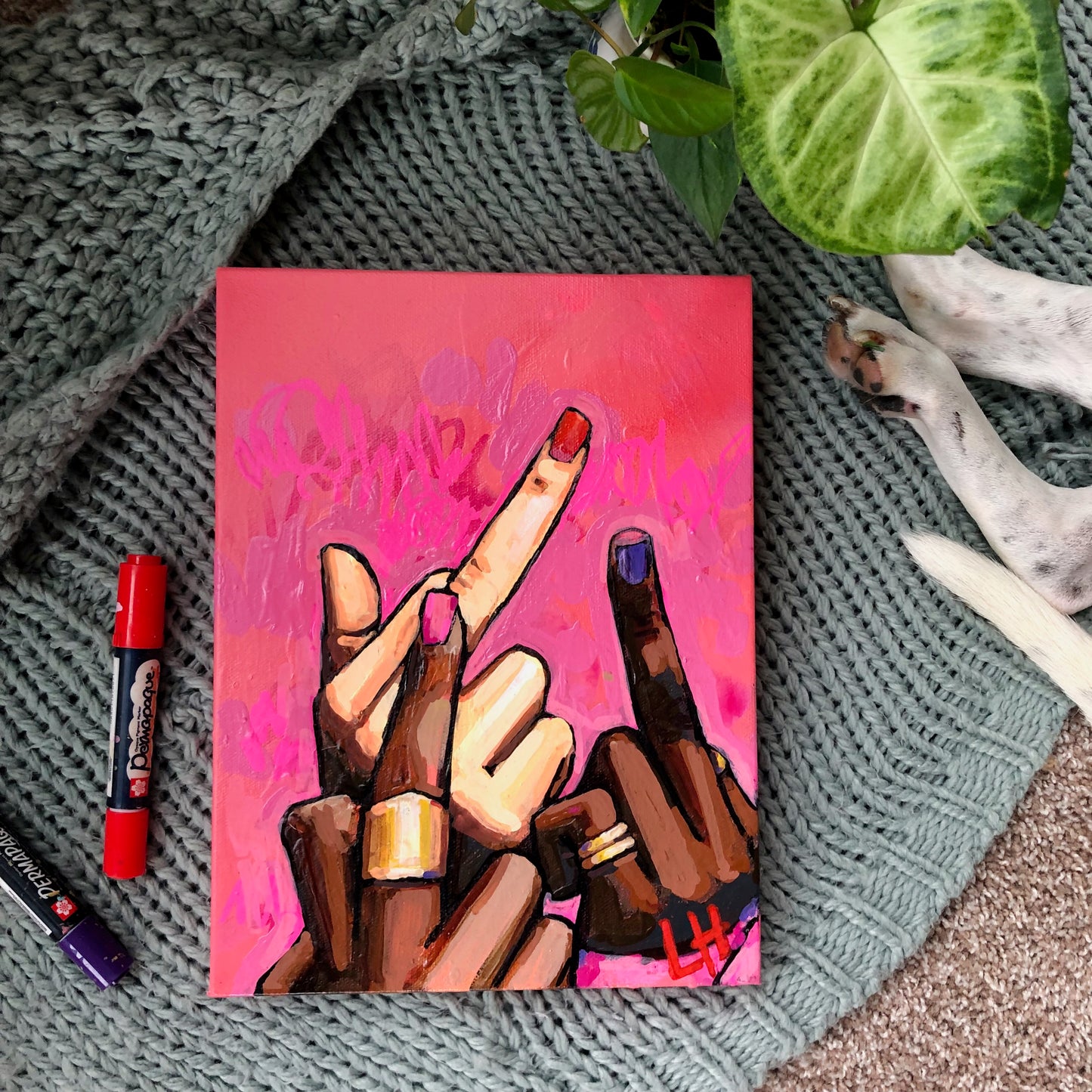3 Middle Fingers Up