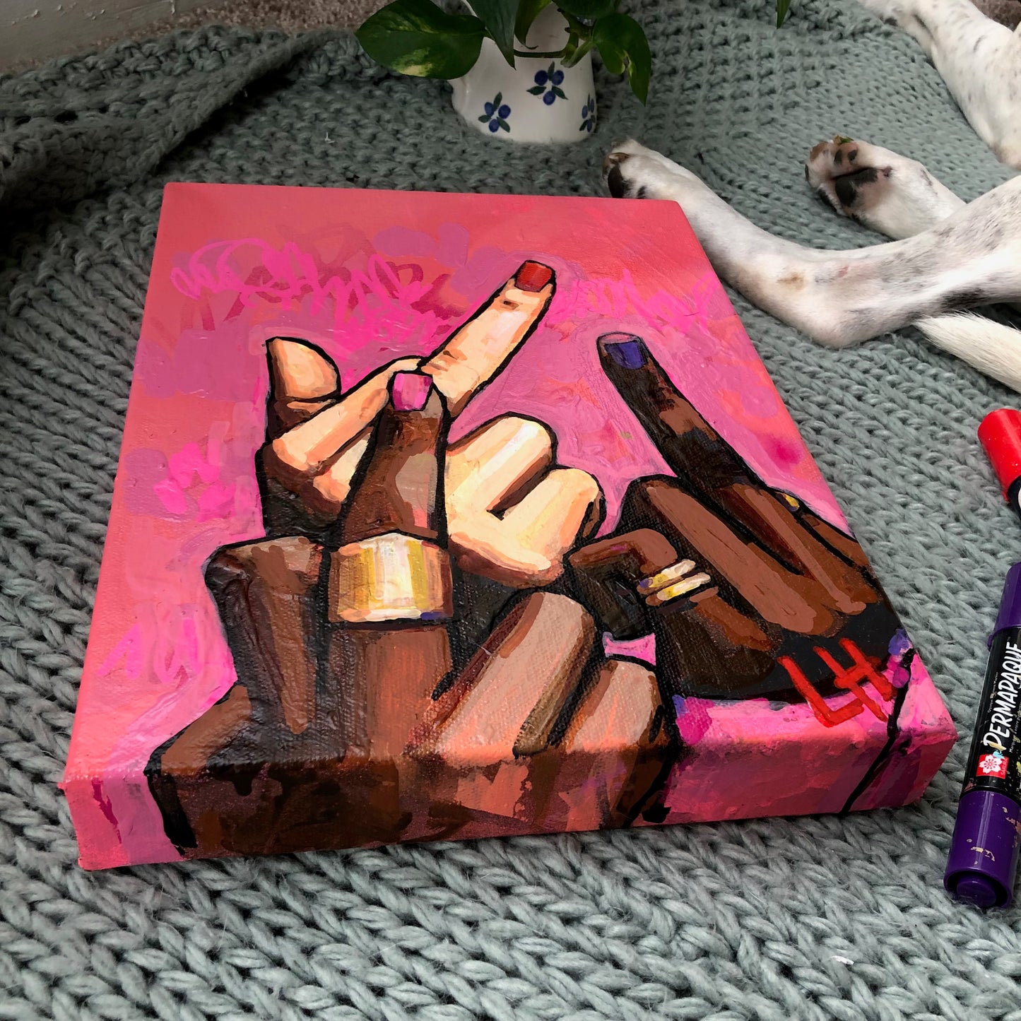 3 Middle Fingers Up