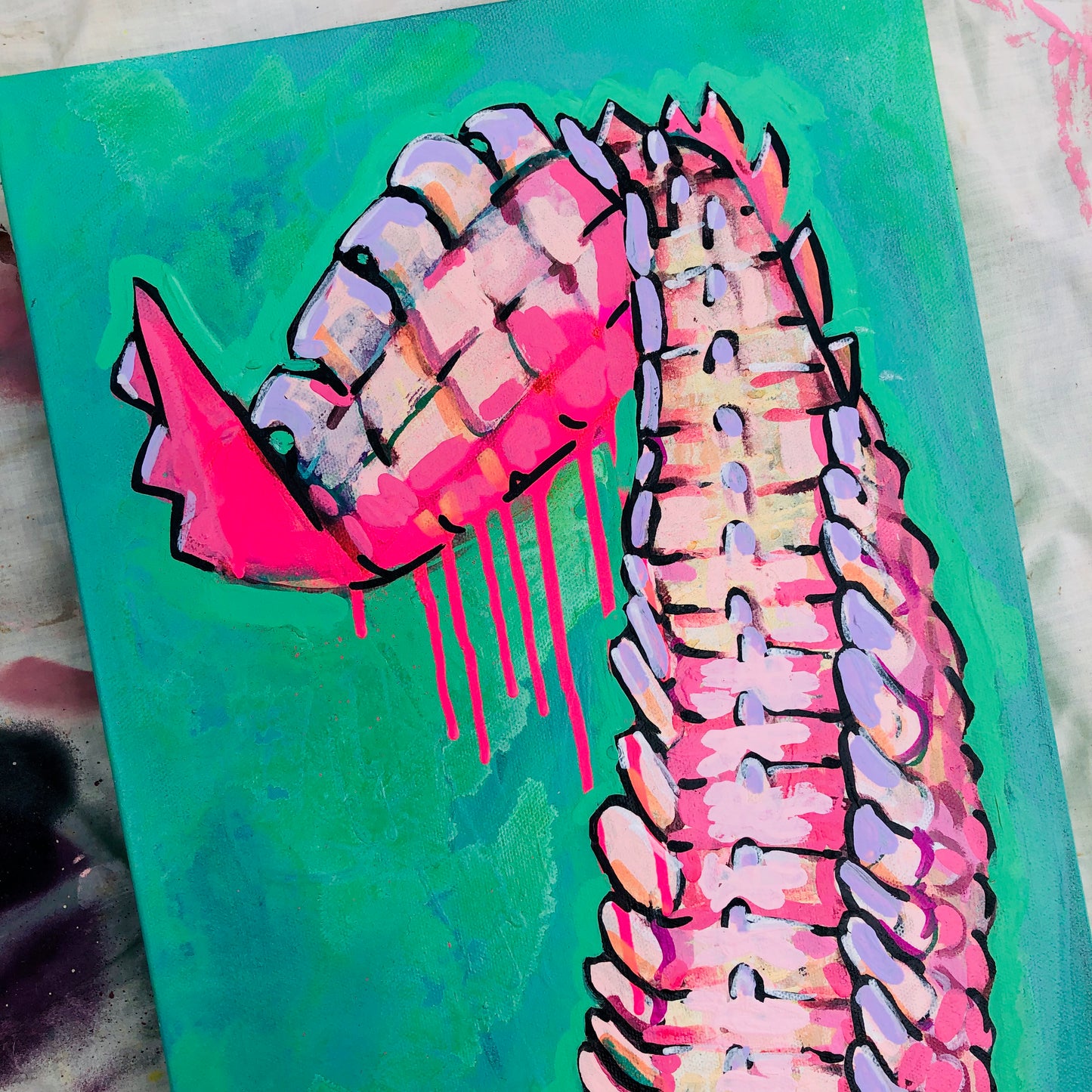 Pinkie the Gator on Aqua