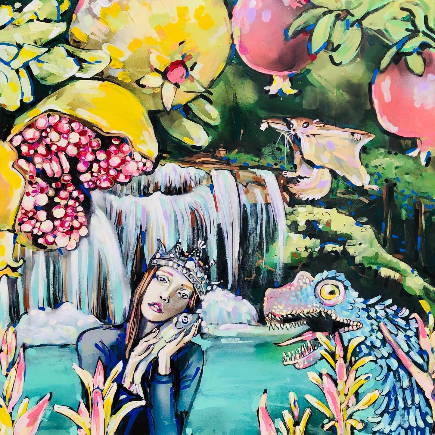18 x 18 'Pomegranate Scene' Prints