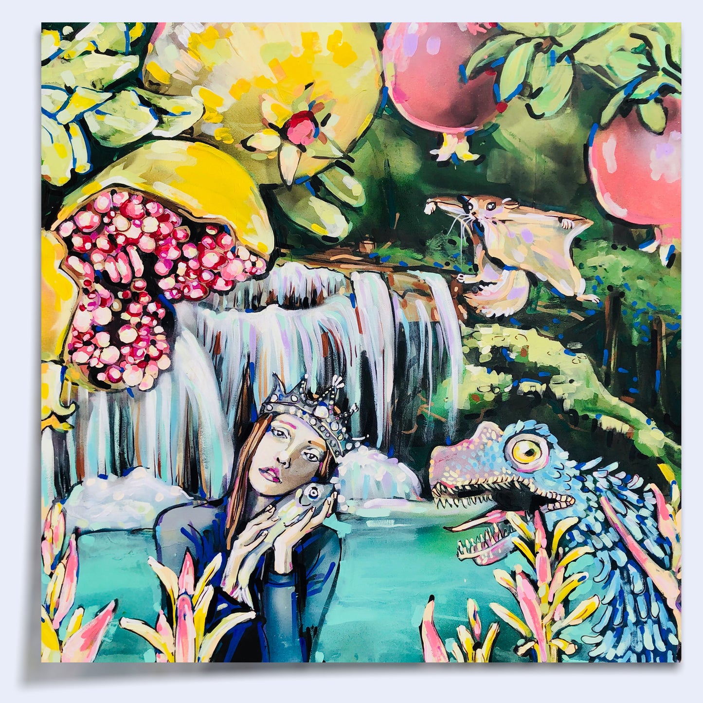 18 x 18 'Pomegranate Scene' Prints