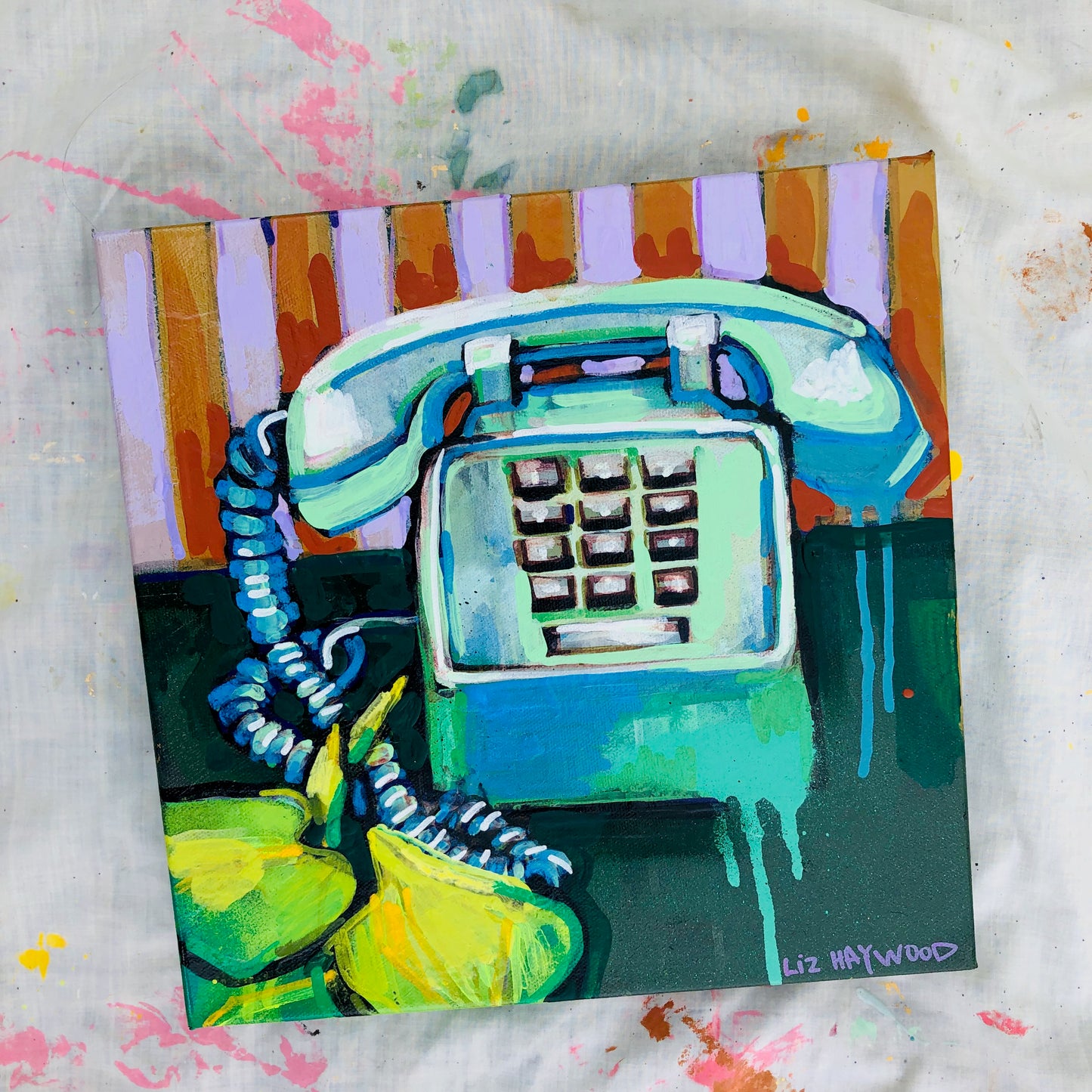 Phone on Lilac Stripe