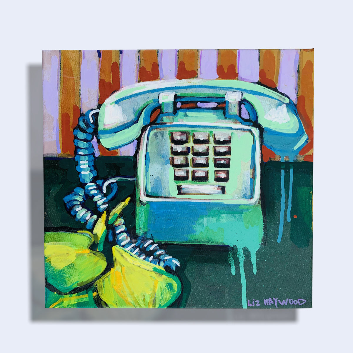 Phone on Lilac Stripe