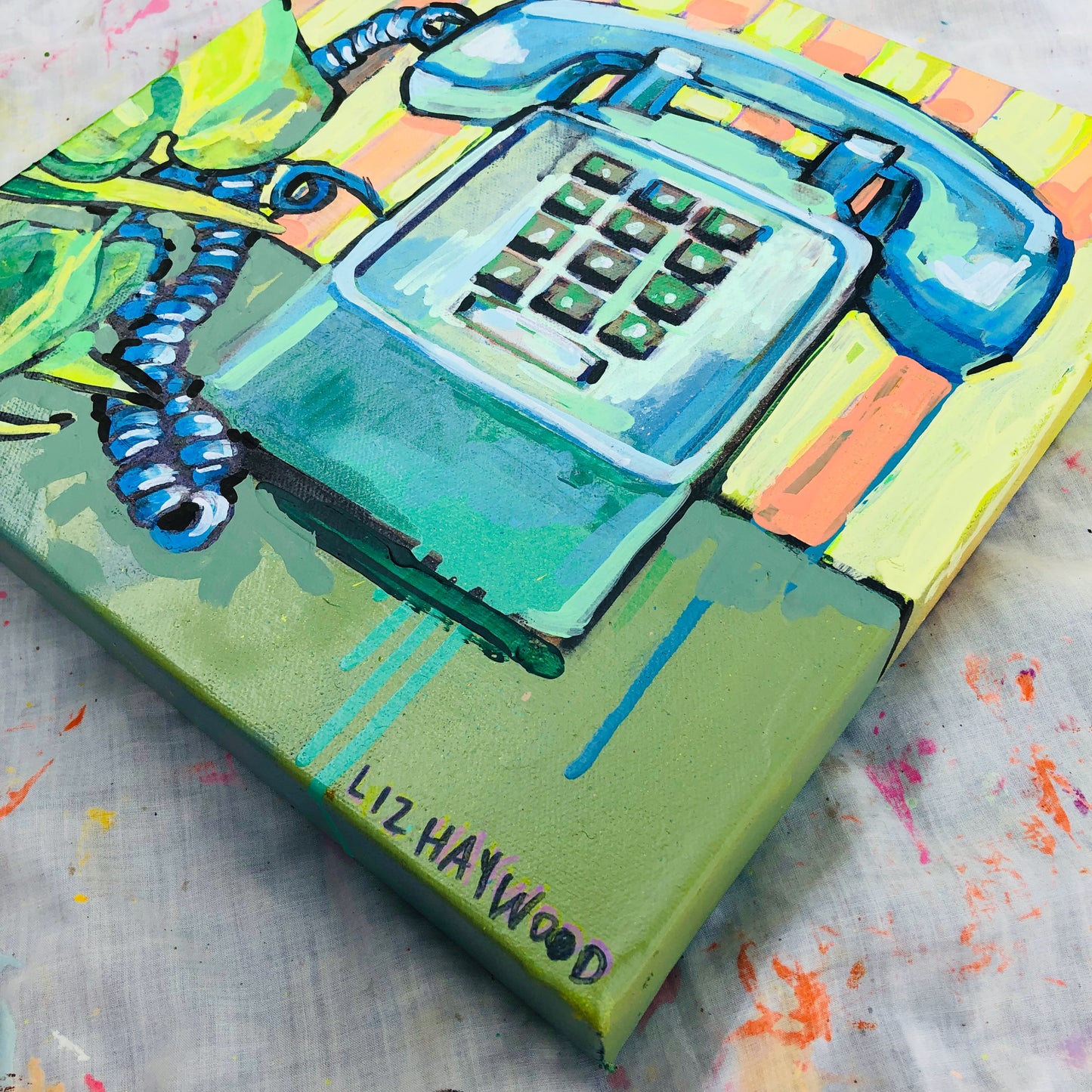 Phone on Citrus Stripe