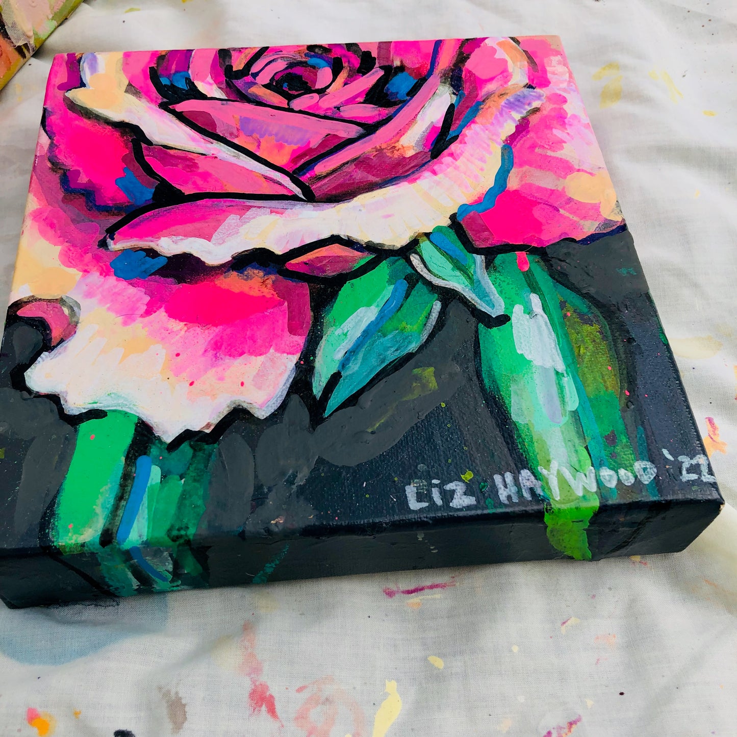 Rose on Charcoal