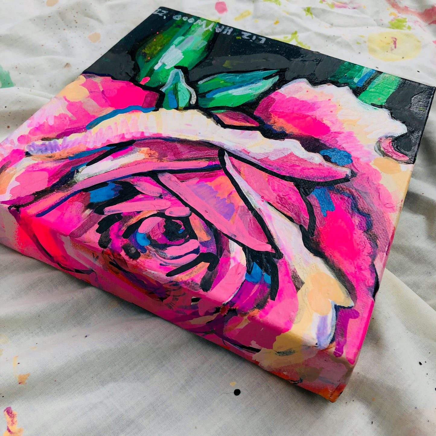 Rose on Charcoal