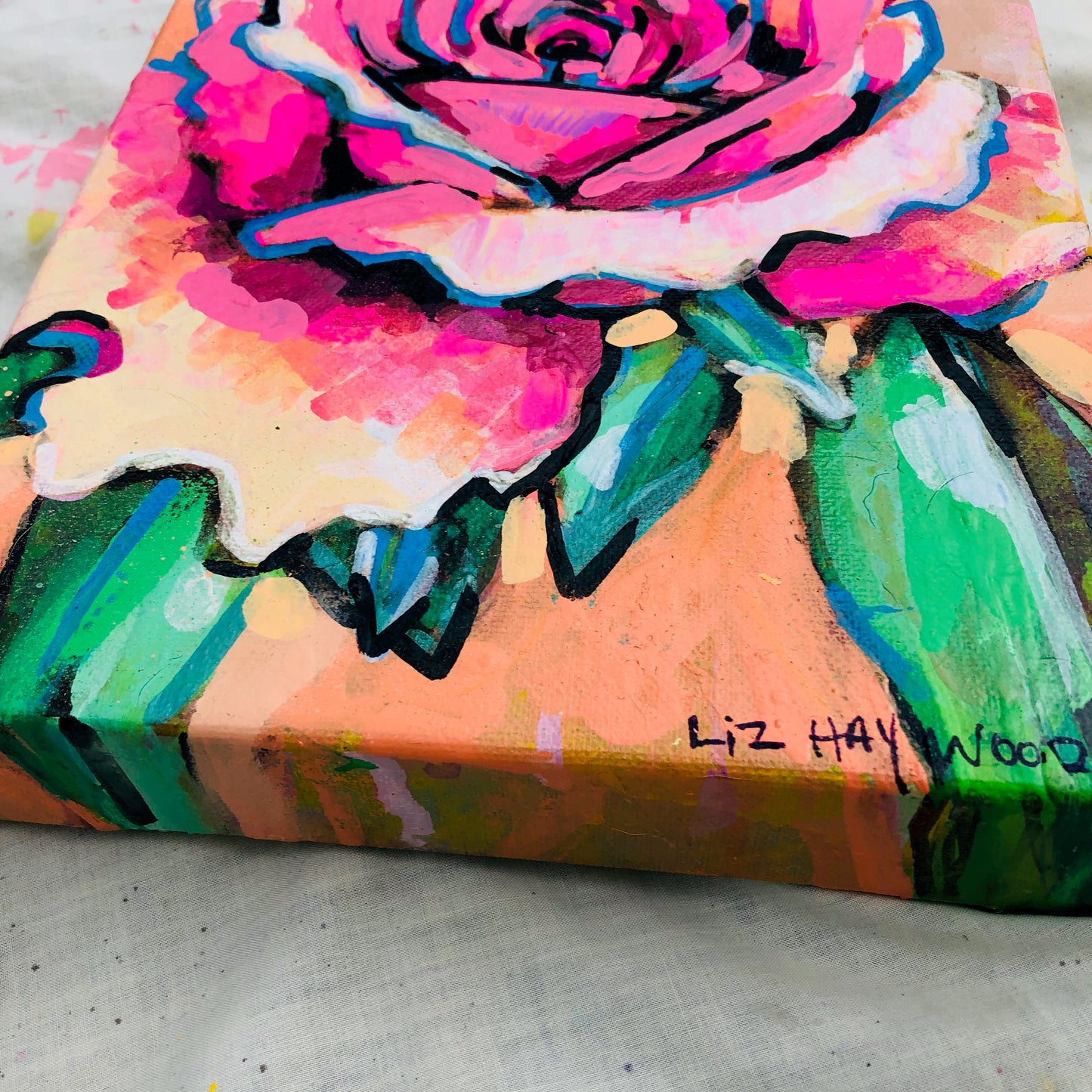Rose on Tangerine