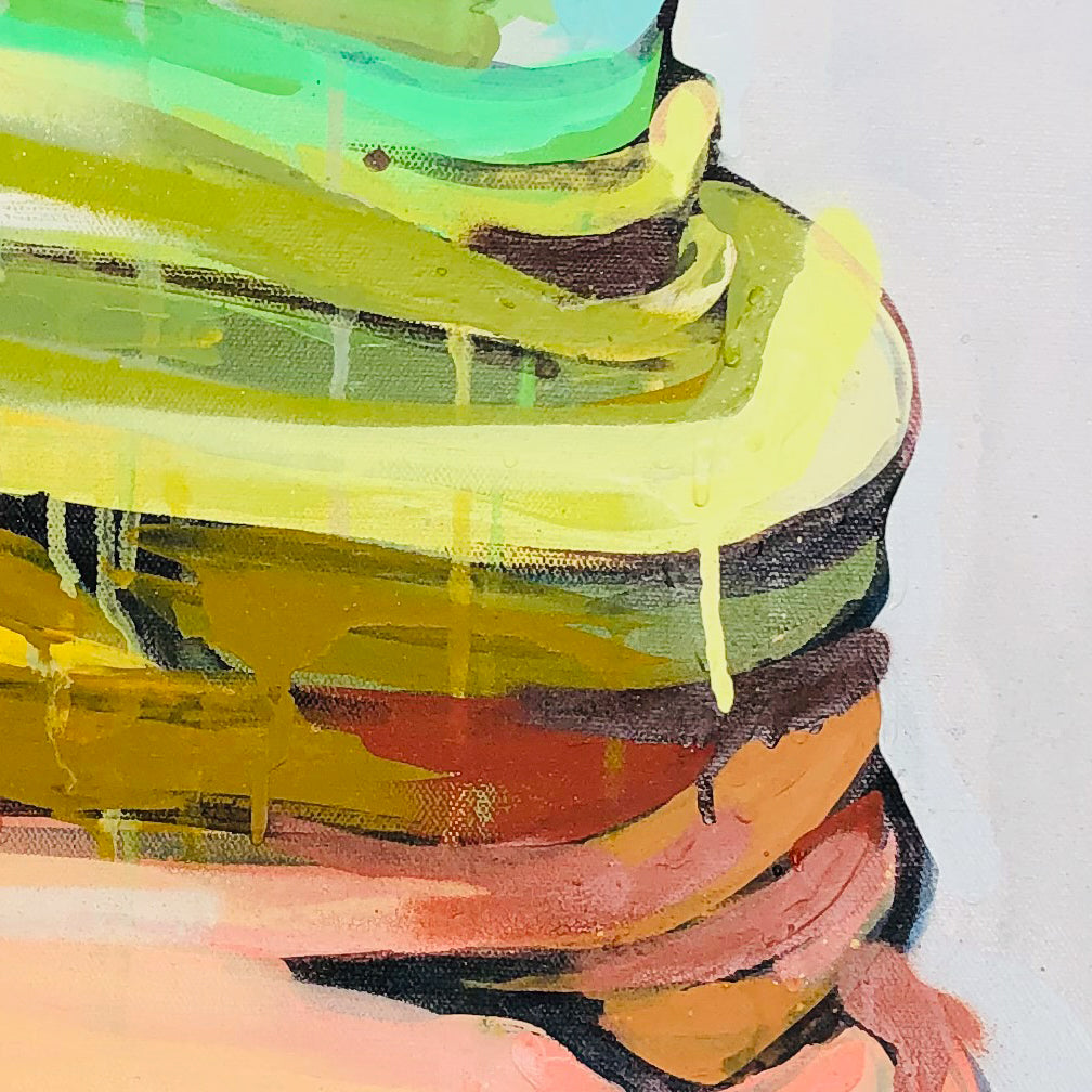 Rainbow Soft-Serve with Coral Drips