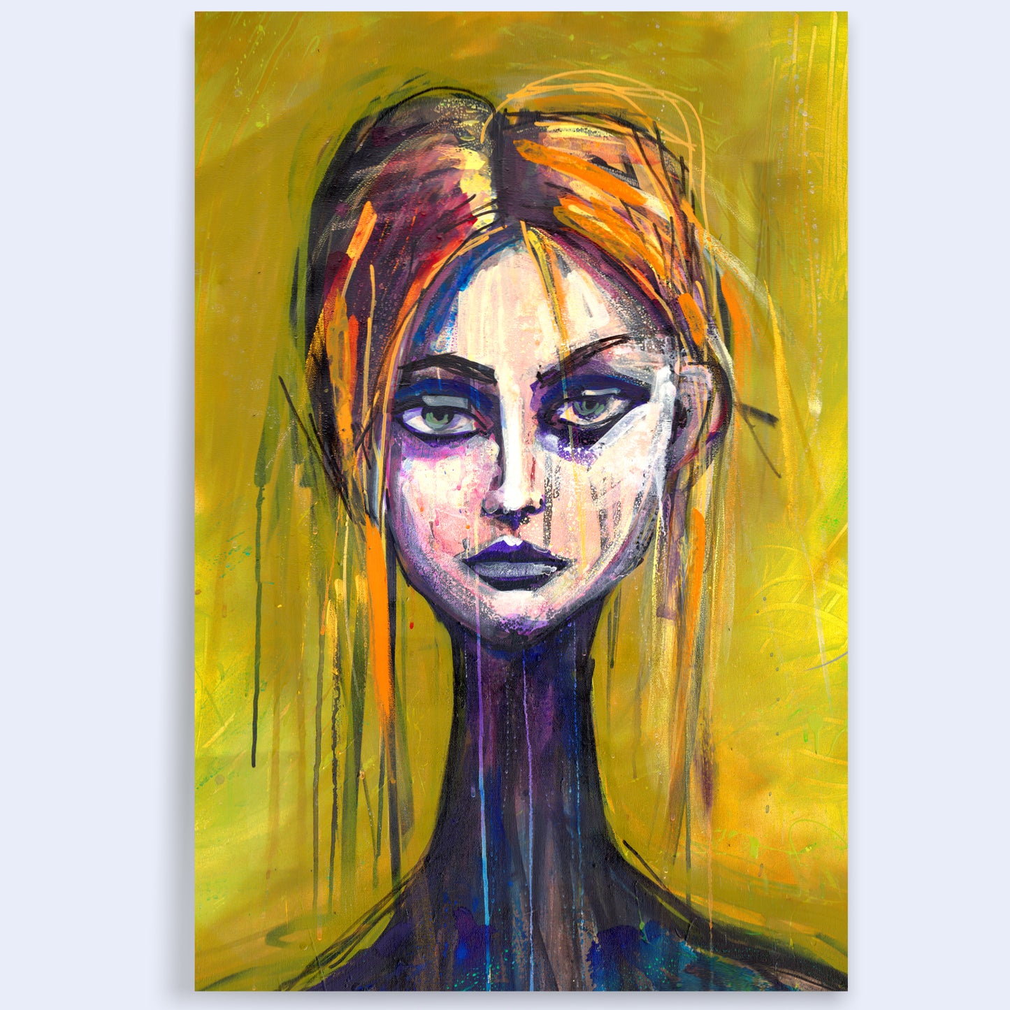 24 x 36 'Woman on Green: Detail' Print