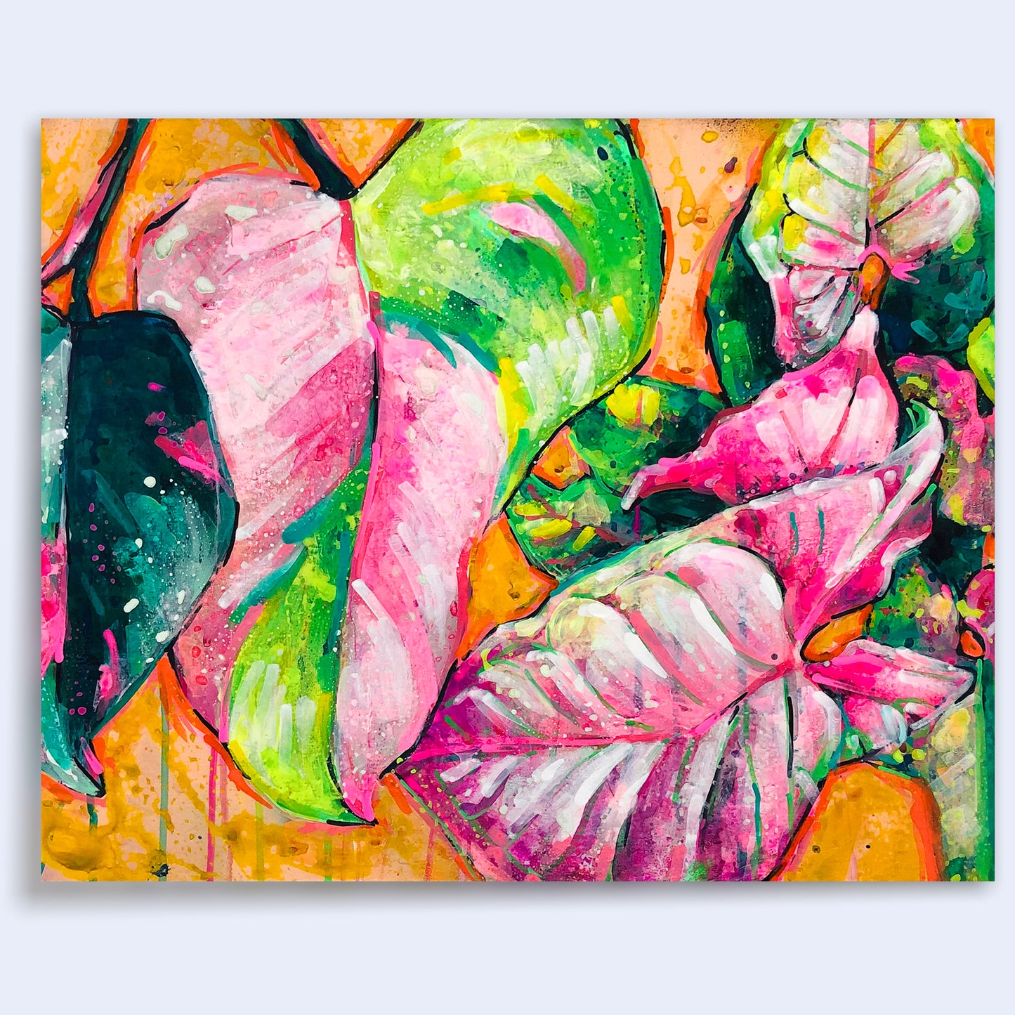 8 x 10 'Houseplants on Orange' Print