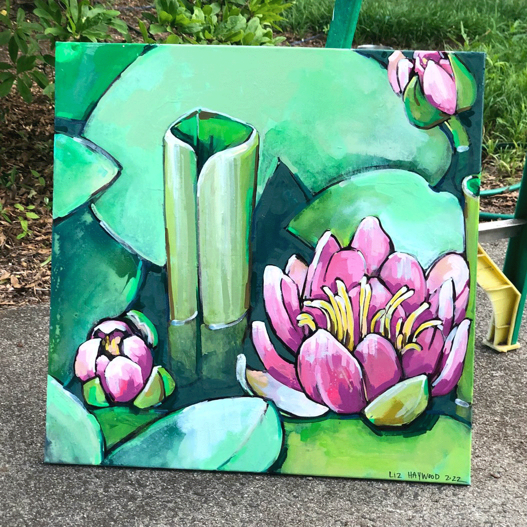 Water Lily—Square Canvas