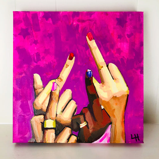 Middle Fingers on Slutty Pink