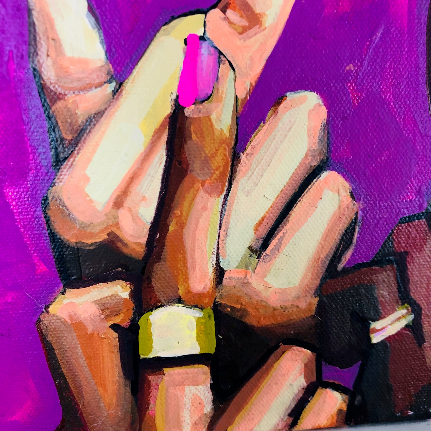 Middle Fingers on Slutty Pink