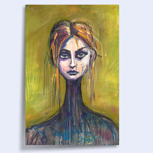 24 x 36 'Woman on Green' Print