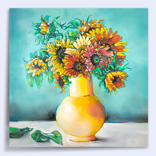 12 x 12 'Sunflowers in Vase' Print