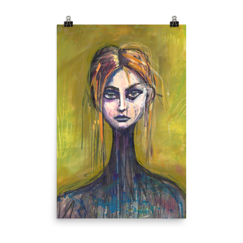 24 x 36 'Woman on Green' Print
