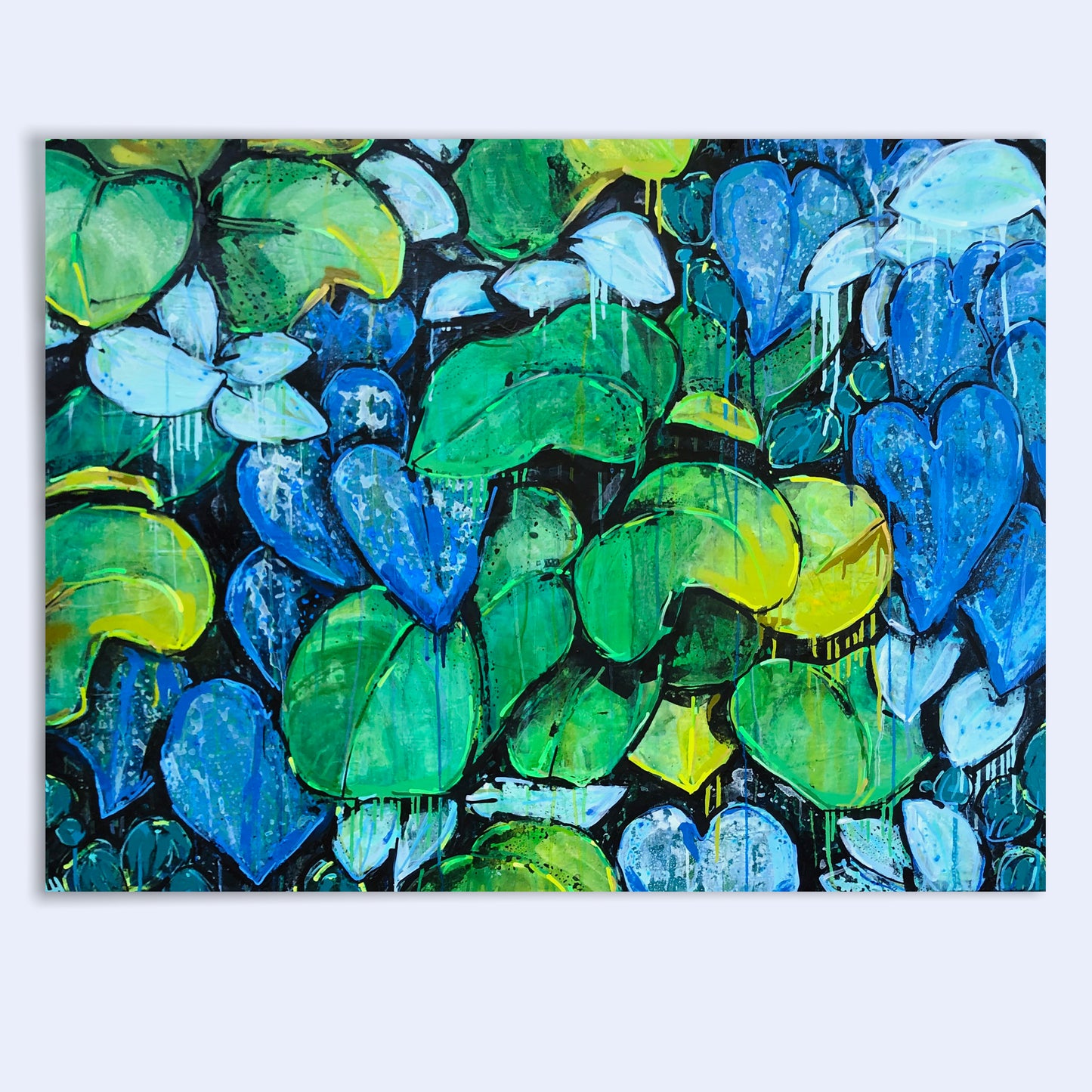 16 x 20 'Green & Blue Plants' Print